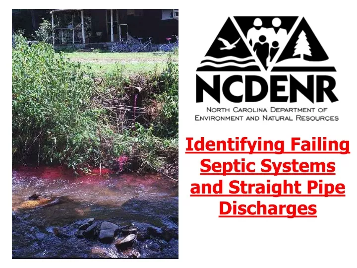 identifying failing septic systems and straight