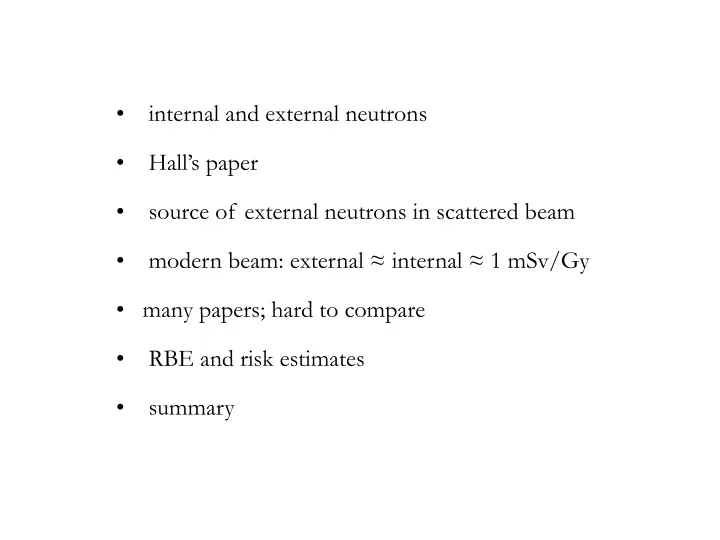 internal and external neutrons hall s paper
