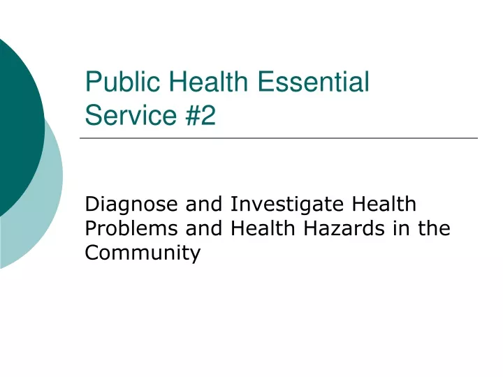 public health essential service 2