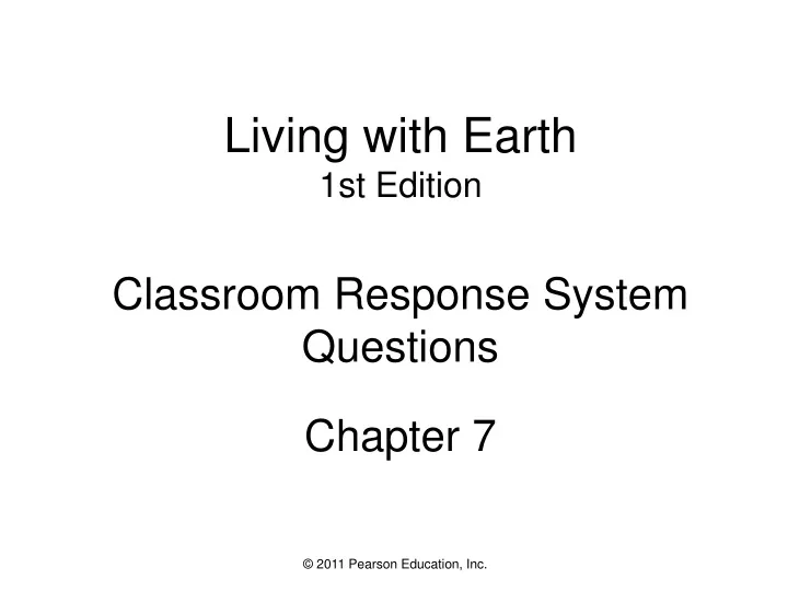 living with earth 1st edition