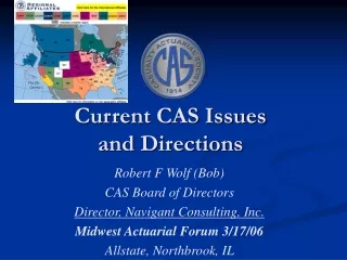 Current CAS Issues  and Directions