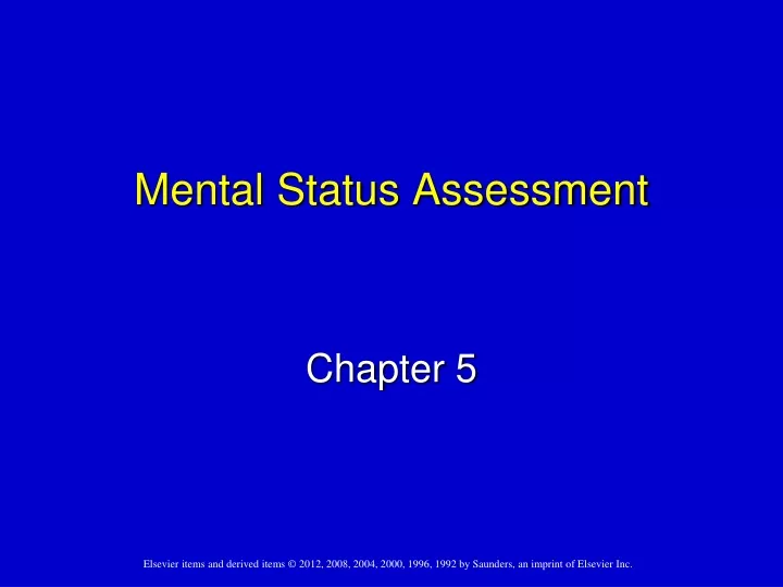 mental status assessment