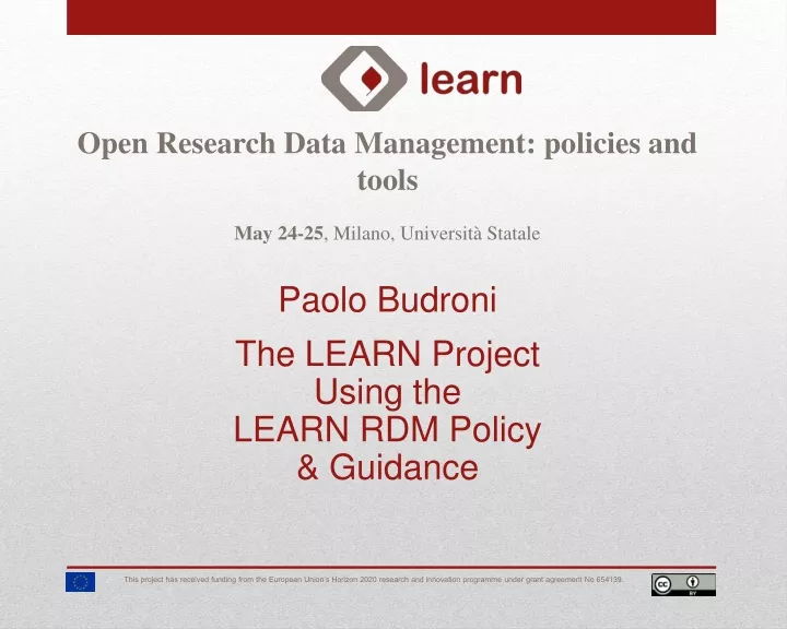 open research data management policies and tools