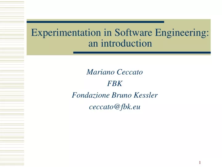 experimentation in software engineering an introduction