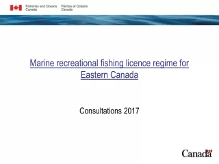 Marine recreational fishing licence regime for Eastern Canada