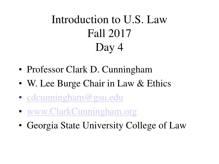 introduction to u s law fall 2017 day 4