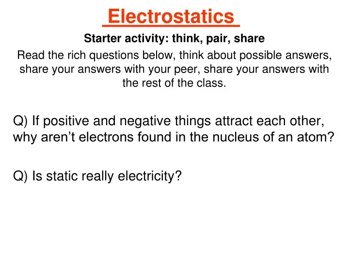 electrostatics