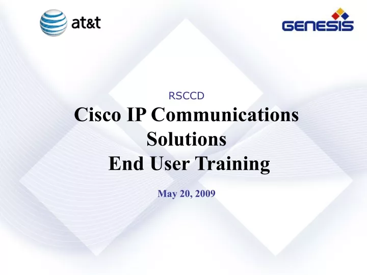 rsccd cisco ip communications solutions end user