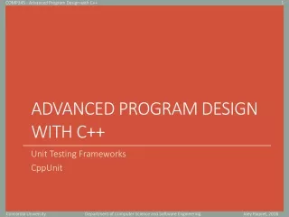 Advanced program design with  c++