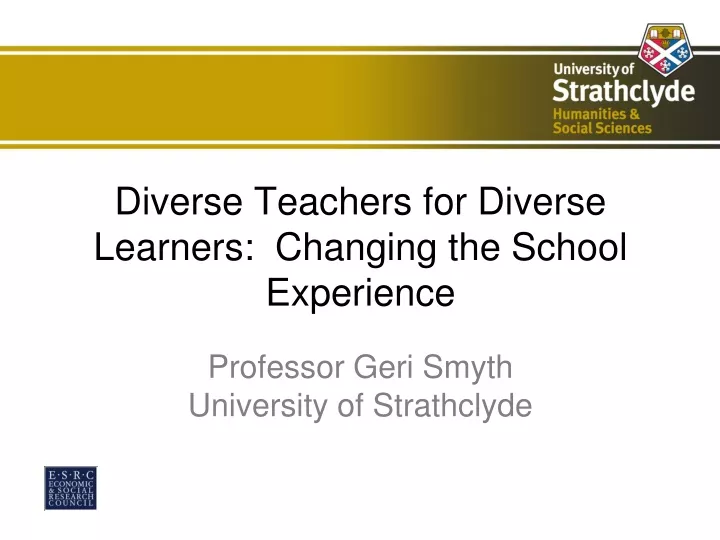diverse teachers for diverse learners changing the school experience