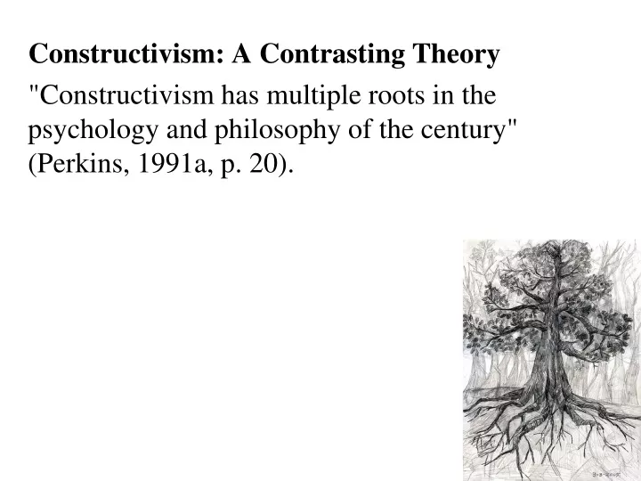 constructivism a contrasting theory