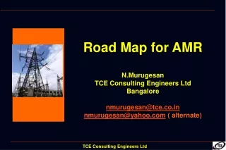 Road Map for AMR N.Murugesan TCE Consulting Engineers Ltd Bangalore nmurugesan@tce.co