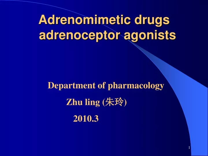 adrenomimetic drugs adrenoceptor agonists