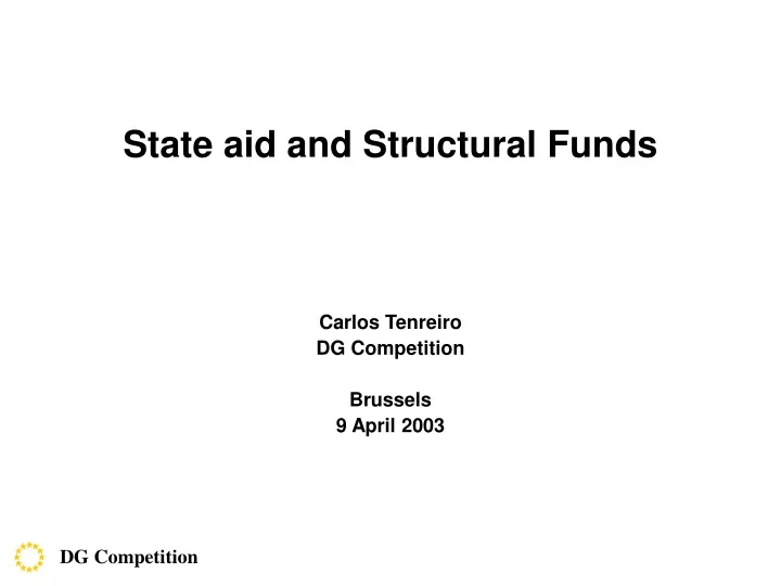state aid and structural funds