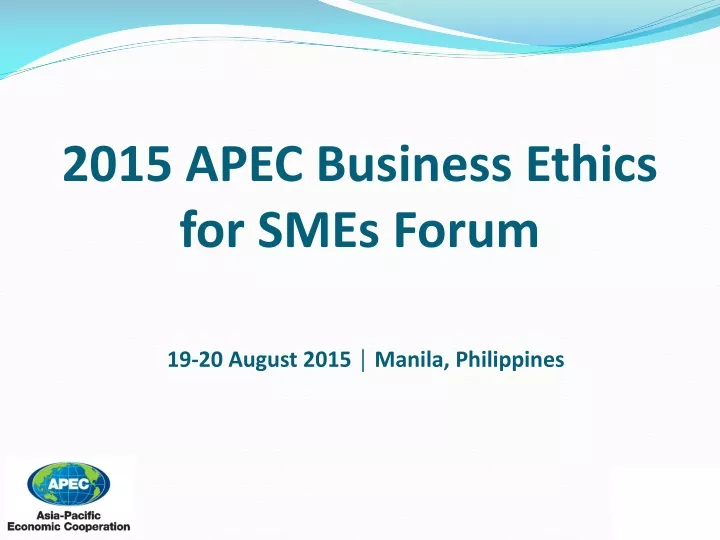 2015 apec business ethics for smes forum