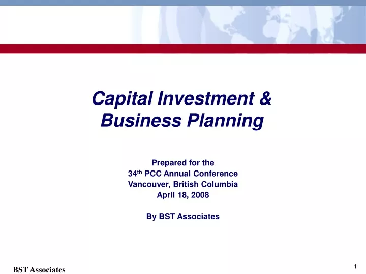 capital investment business planning