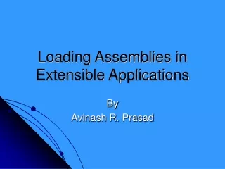 Loading Assemblies in Extensible Applications