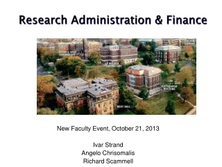 Research  Administration  &amp; Finance