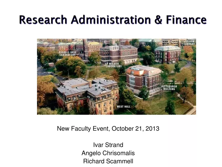 research administration finance