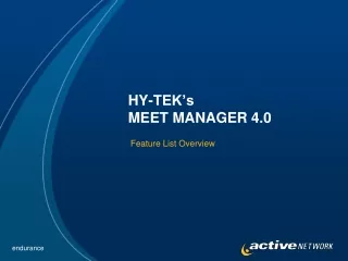 HY-TEK’s MEET MANAGER 4.0