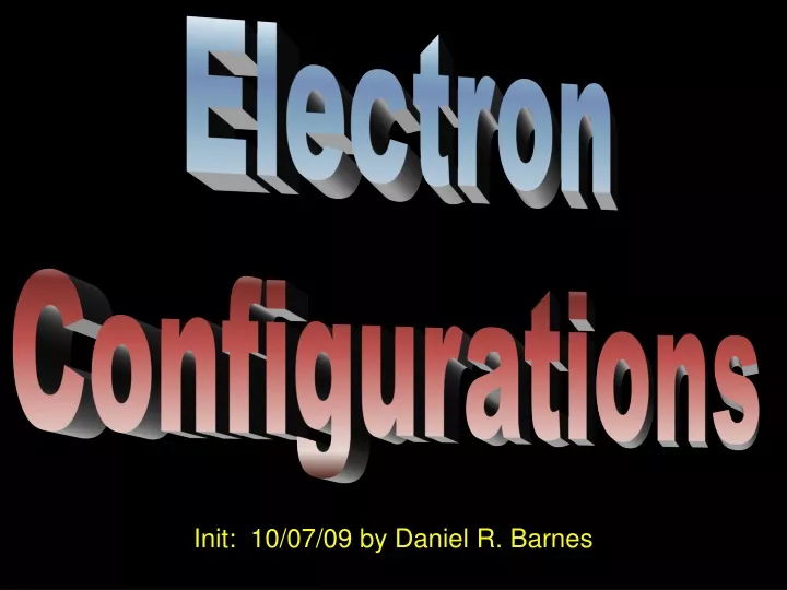 electron configurations