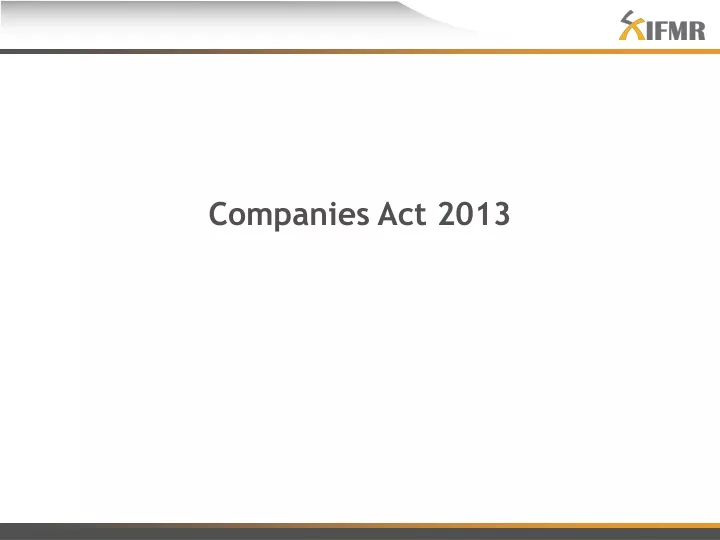companies act 2013