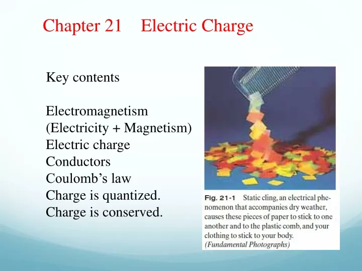 chapter 21 electric charge