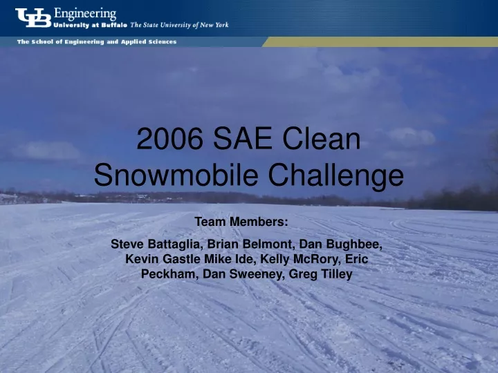 2006 sae clean snowmobile challenge