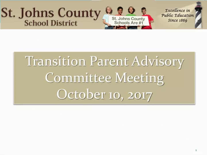 transition parent advisory committee meeting
