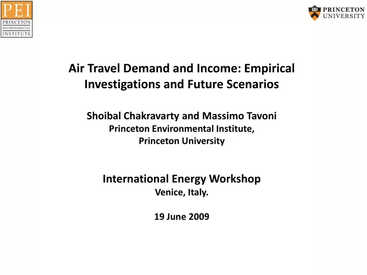 air travel demand and income empirical