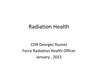 Radiation Health