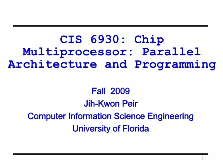 fall 2009 jih kwon peir computer information