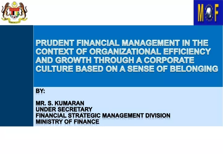 prudent financial management in the context