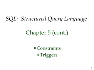 SQL:  Structured Query Language