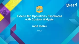 Extend the Operations Dashboard with Custom Widgets (and more)