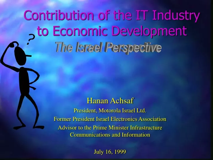 contribution of the it industry to economic development