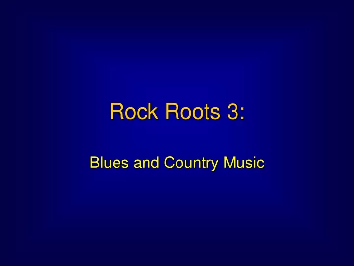 blues and country music