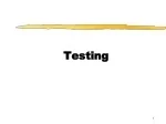 Testing - slide 1