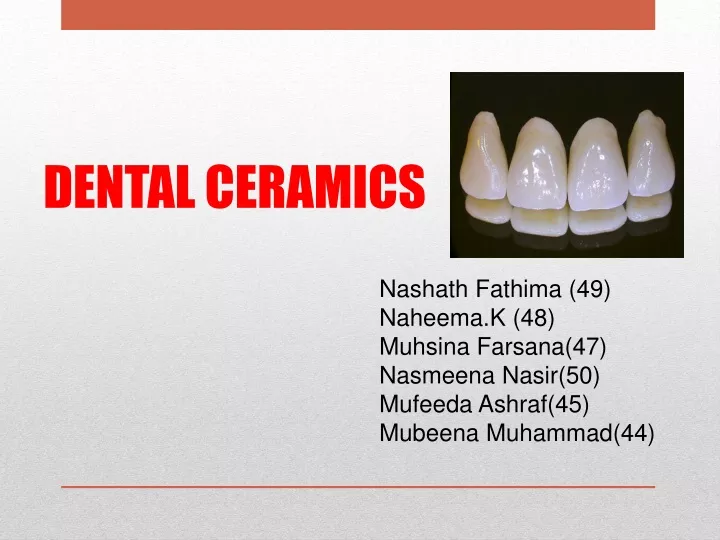 dental ceramics