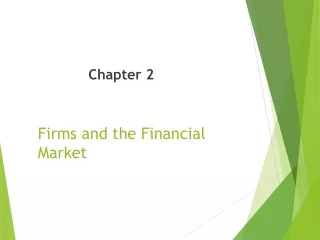 Firms and the Financial Market