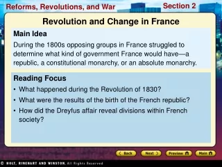 Reading Focus What happened during the Revolution of 1830?