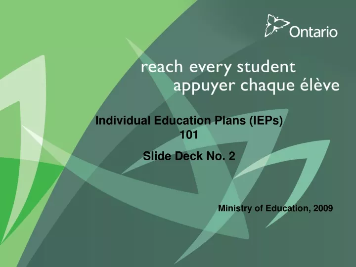 individual education plans ieps 101 slide deck
