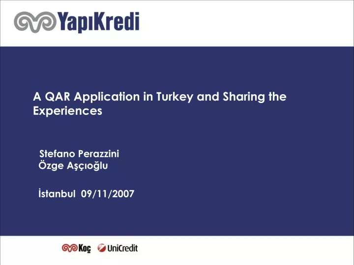 a qar application in turkey and sharing the experiences stefano perazzini