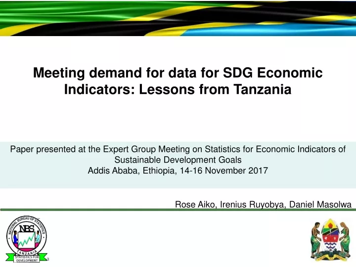 meeting demand for data for sdg economic