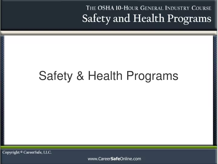 safety health programs