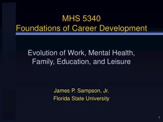 MHS 5340 Foundations of Career Development
