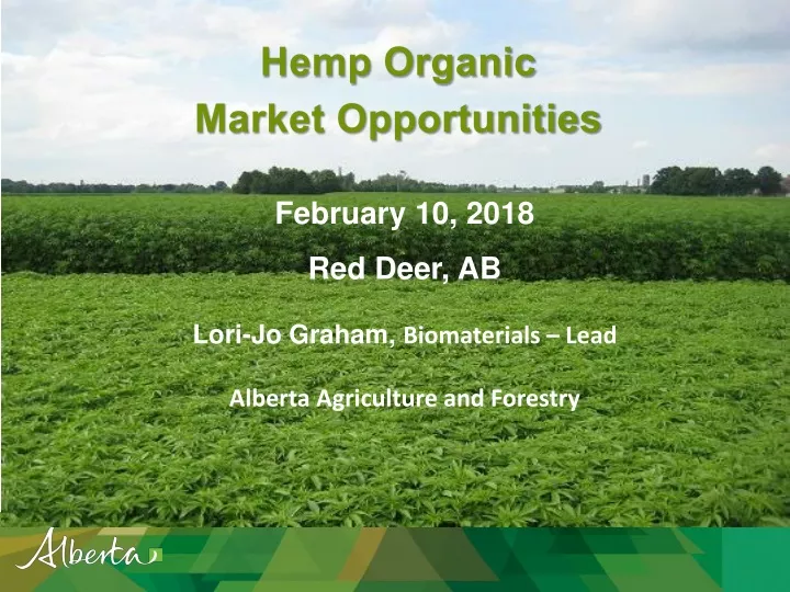 hemp organic market opportunities