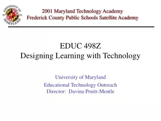 EDUC 498Z Designing Learning with Technology