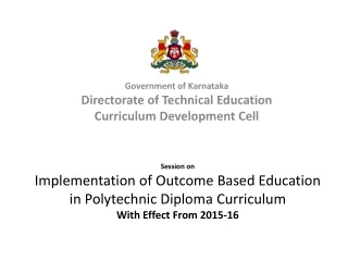 Government of Karnataka Directorate of Technical Education Curriculum Development Cell