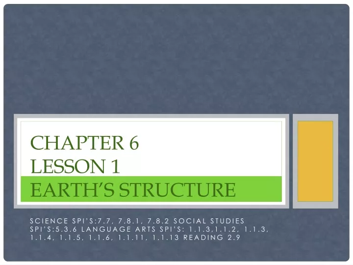 chapter 6 lesson 1 earth s structure